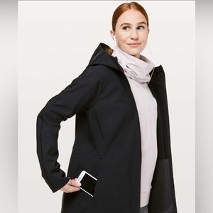 Lululemon Glyde Along Softshell Rain Jacket in black